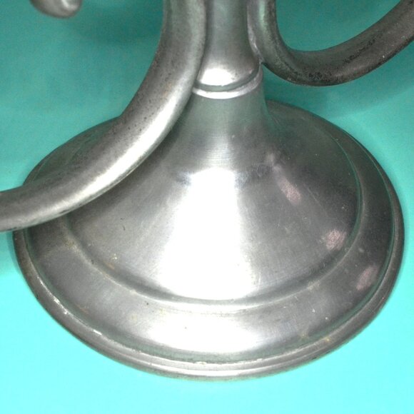 Continental Pewter Pair Of Candleholders Nicely Designed Home Decor - Picture 5 of 10